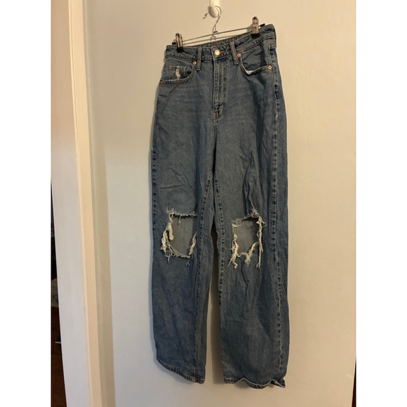 Distressed Grunge Wild Fable Blue Jean Size 4/27R.  0097 - Picture 3 of 9